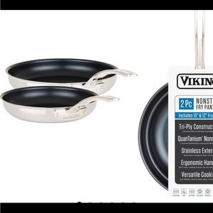 Viking NWT set of 2-3 ply Nonstick SS Fry Pans